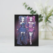 Briefkaart van Haylee en Maegan Gothic Fairies (Staand voorkant)