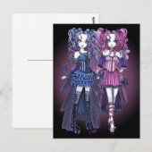 Briefkaart van Haylee en Maegan Gothic Fairies (Voorkant / Achterkant)