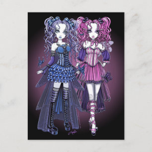Briefkaart van Haylee en Maegan Gothic Fairies