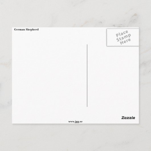 Briefkaart van herder (Achterkant)