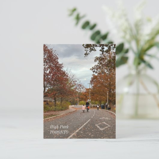 Briefkaart van Herfst in High Park Toronto Canada (Staand voorkant)