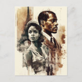 Briefkaart van het Afrikaanse Amerikaanse koppel u (Voorkant)