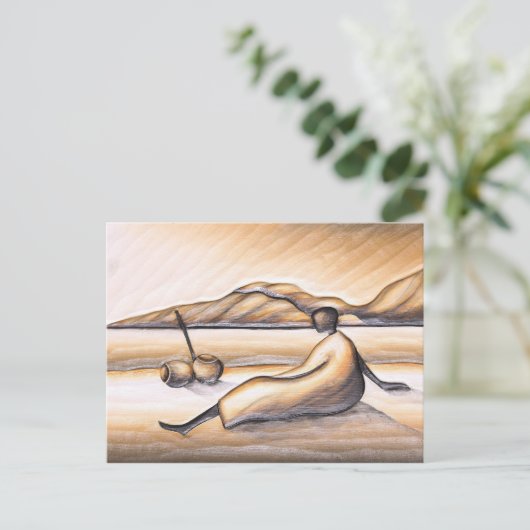 Briefkaart van het Afrikaanse landschap (Staand voorkant)