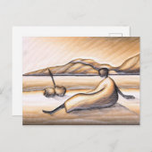 Briefkaart van het Afrikaanse landschap (Voorkant / Achterkant)