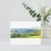 Briefkaart van het Annecy-meer (Staand voorkant)