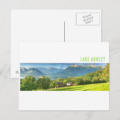 Briefkaart van het Annecy-meer (Voorkant / Achterkant)