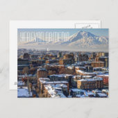 Briefkaart van het Armeense gebergte in Jerevan (Voorkant / Achterkant)