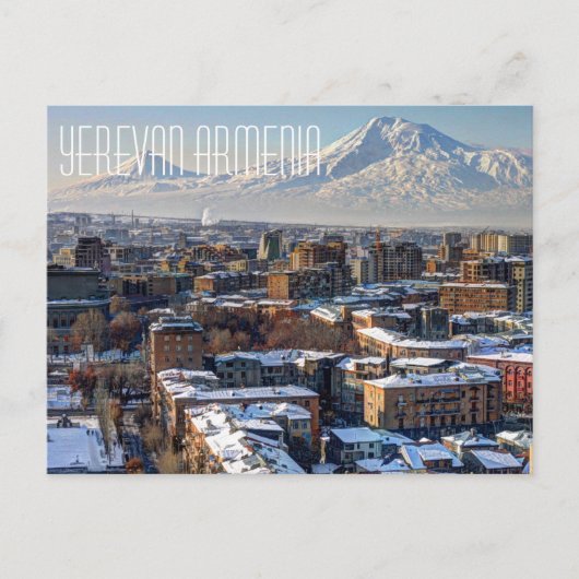 Briefkaart van het Armeense gebergte in Jerevan (Voorkant)