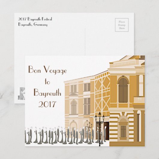 briefkaart van het Bayreuth Festival van 2017 (Voorkant / Achterkant)
