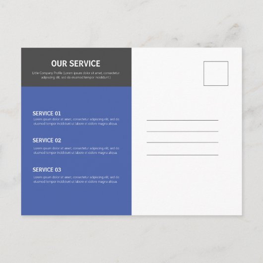 Briefkaart van het bedrijf (Achterkant)