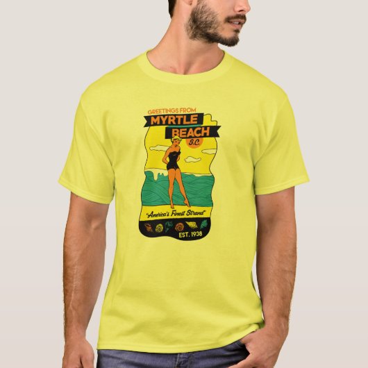 Briefkaart van het beestje van de Oude School T-shirt (Voorkant)