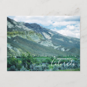 Briefkaart van het berglandschap van de Colorado