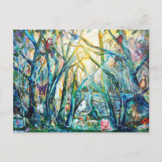 Briefkaart van het bos van Life