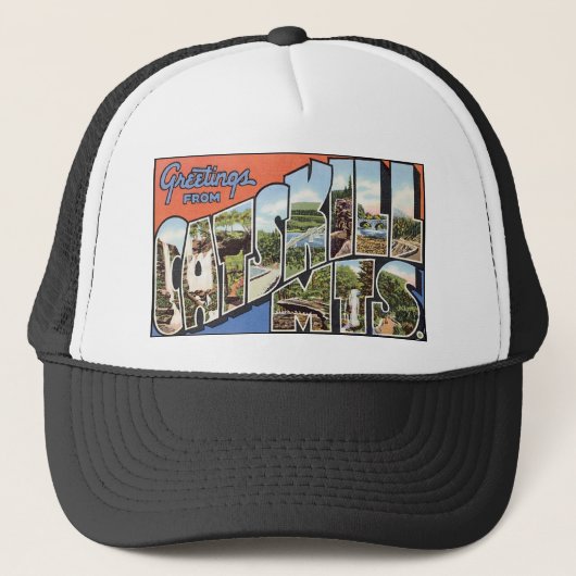 Briefkaart van het  Catvaardigheidsgebergte Trucker Pet (Voorkant)