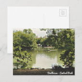 Briefkaart van het centrale park van Boathouse (Voorkant / Achterkant)