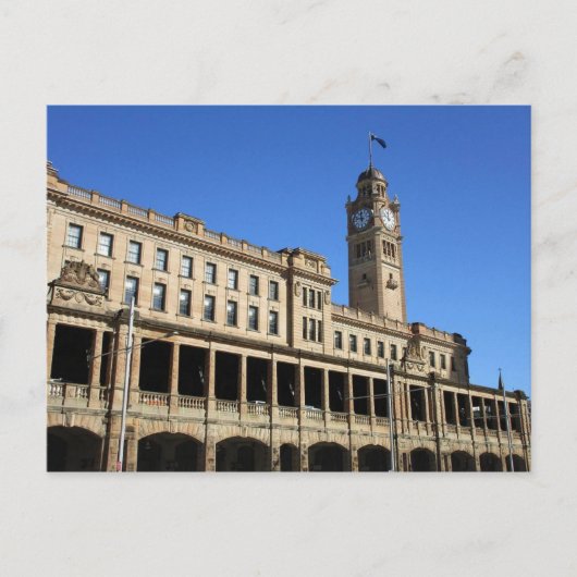 Briefkaart van het centrale spoorwegstation van Sy (Voorkant)