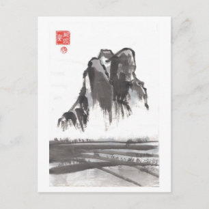 Briefkaart van het Chinese berglandschap