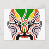 Briefkaart van het Chinese Peking Opera-masker (Voorkant)