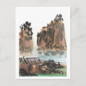 Briefkaart van het Chinese rivierlandschap (Voorkant)