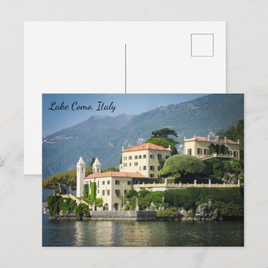 Briefkaart van het Comomeer Italië (Voorkant / Achterkant)