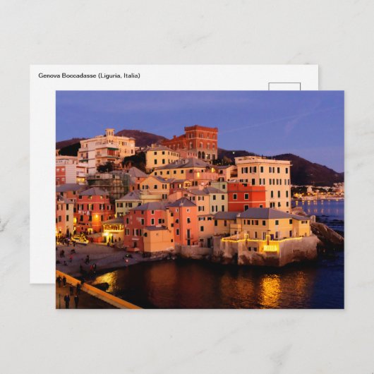 Briefkaart van het dorp Boccadasse (Voorkant / Achterkant)