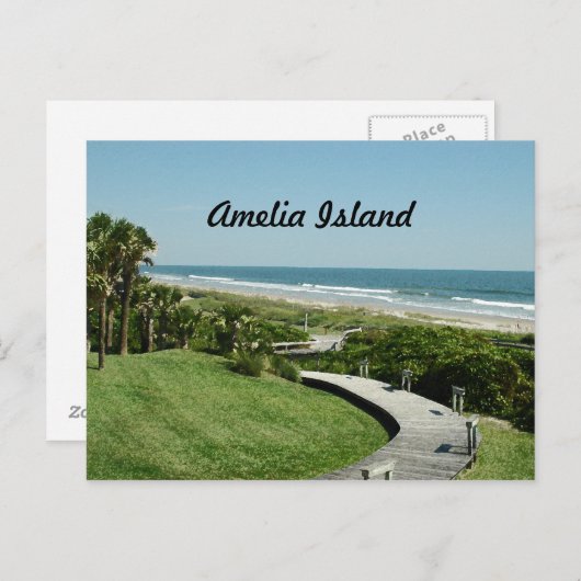 briefkaart van het eiland amelia (Voorkant / Achterkant)