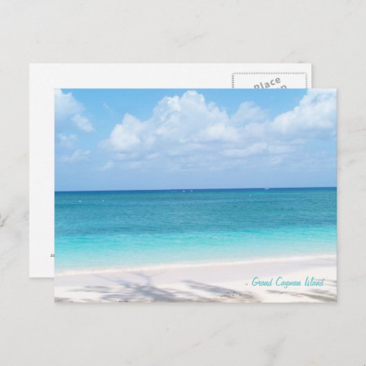 Briefkaart van het eiland Grand Cayman (Voorkant / Achterkant)