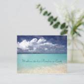 Briefkaart van het eiland Maldiven paradijs (Staand voorkant)