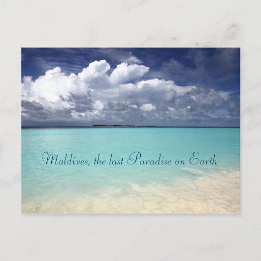 Briefkaart van het eiland Maldiven paradijs (Voorkant)