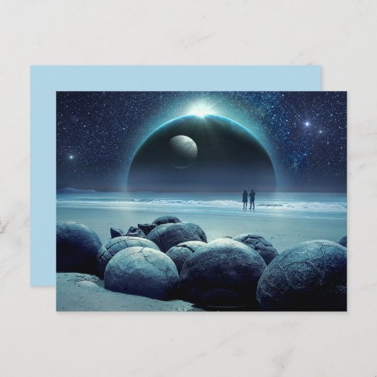 briefkaart van het fantasieuniversum (Voorkant / Achterkant)