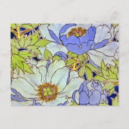 Briefkaart van het fluitpatroon van Peony