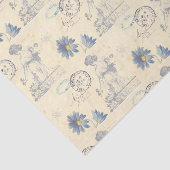  Briefkaart van het Franse Roos Lady Bee Flower Tissuepapier (Detail)