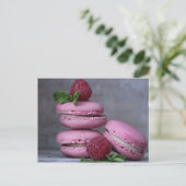 Briefkaart van het Gebakje van Macarons van de (Staand voorkant)