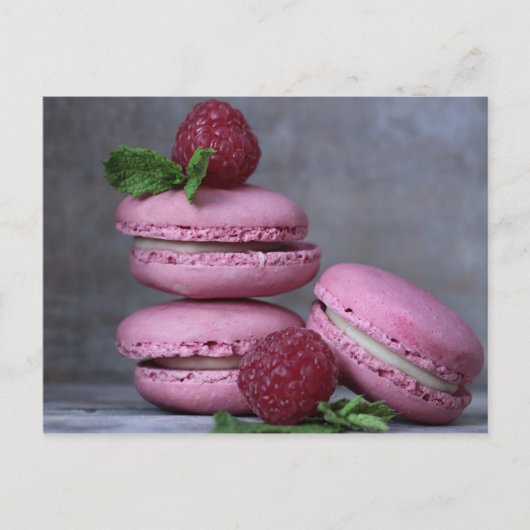 Briefkaart van het Gebakje van Macarons van de (Voorkant)