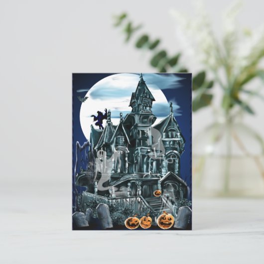 Briefkaart van het gehakte huis (Staand voorkant)