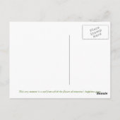 Briefkaart van het geluk van morgen (bloemen) (Achterkant)
