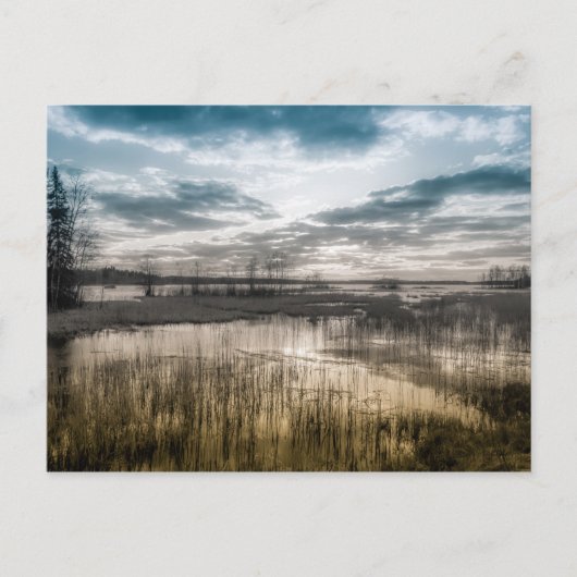 Briefkaart van het Gloomy-meer (Voorkant)