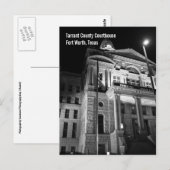 Briefkaart van het graafschap Tarrant County Court (Voorkant / Achterkant)