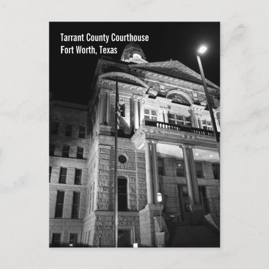 Briefkaart van het graafschap Tarrant County Court (Voorkant)
