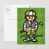 briefkaart van het groen zetten. (Voorkant / Achterkant)