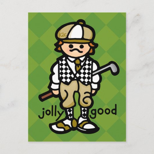 briefkaart van het groen zetten. (Voorkant)