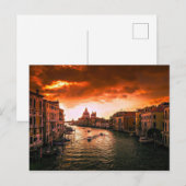 Briefkaart van het Grote Kanaal van Italië (Voorkant / Achterkant)