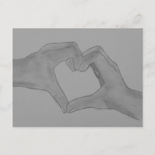 Briefkaart van het hart van de handen (Voorkant)