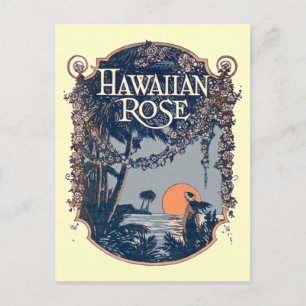 Briefkaart van het Hawaiiaanse Roos