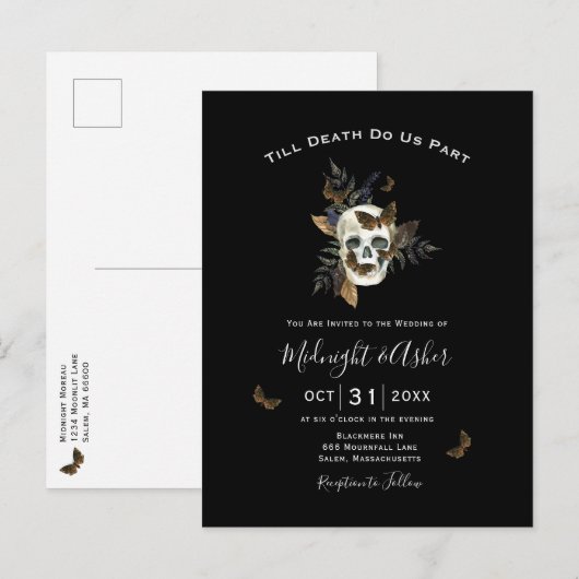 Briefkaart van het huwelijk (Voorkant / Achterkant)