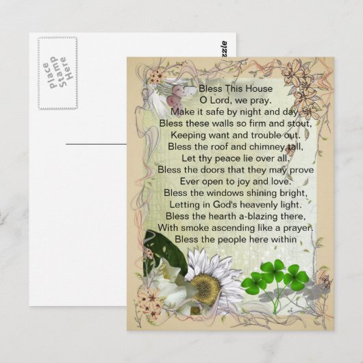 Briefkaart van het Ierse Huis van Afbijten (Voorkant / Achterkant)