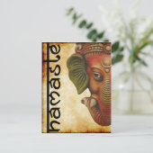 Briefkaart van het Indiase godganesha namaste desi (Staand voorkant)