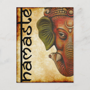 Briefkaart van het Indiase godganesha namaste desi