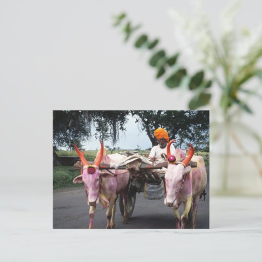 Briefkaart van het Indische Man (Staand voorkant)