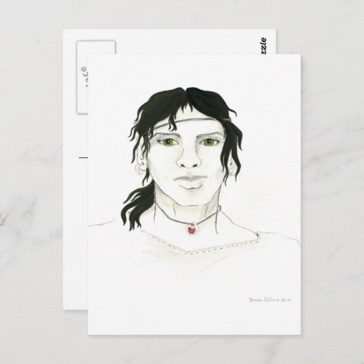 Briefkaart van het Indische Man (Voorkant / Achterkant)